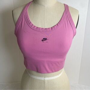 Nike Pink Racerback Sports Bra Crop Top Size L